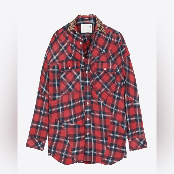 R13 patched shirt. Size medium - Picture 1 of 8